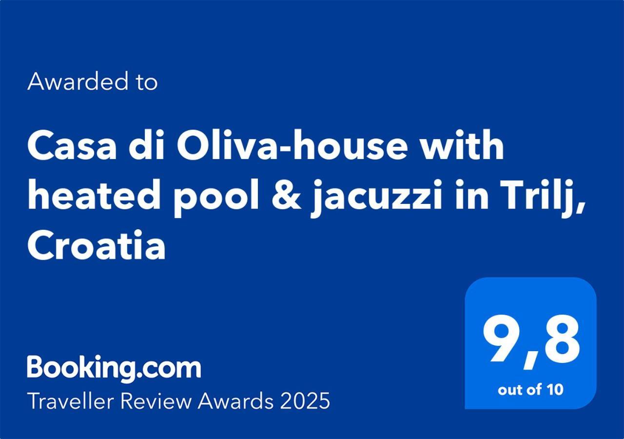Casa Di Oliva-House With Heated Pool & Jacuzzi In Trilj, Croatia Villa Екстериор снимка